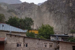 NPNW03AUG0122. A view of houses while the flooding from the mountain after a sudden heavy rain in the flooded village of Mazdaran in Firoozkooh county 124 km (77 miles) northeast of Tehran, August 1, 2022.